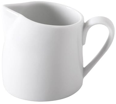 Brocca in porcellana con beccuccio grande per meno gocciolamenti, salsiera bianca, 120 ml