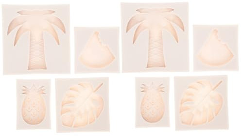 Cabilock 8pcs Cake Making Accessories Silicone Cake Tins Fondant Molds Creative Baking Molds for DIY