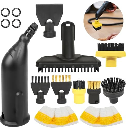 15 Stück für Kärcher Dampfreiniger Zubehör Easyfix SC1 SC2 SC3 SC4 SC5 Zubehör Rundbürstenset Düse Rundbürsten Bürste Dampfreiniger Ersatzteile Dampfreinigerzubehör Aufsätze