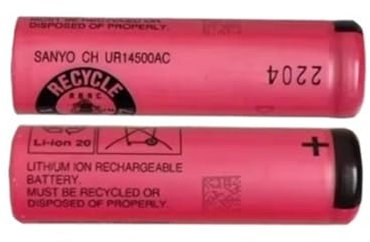 Batteria UR14500AC 3,7 V 740 mAh compatibile con Oral-B Pro 2 tipo 3766 3758 3759 3794 iO4 iO5 iO6 iO7 iO9 iO8 iO10 spazzolino elettrico rasoio(Flat head battery,2pcs)