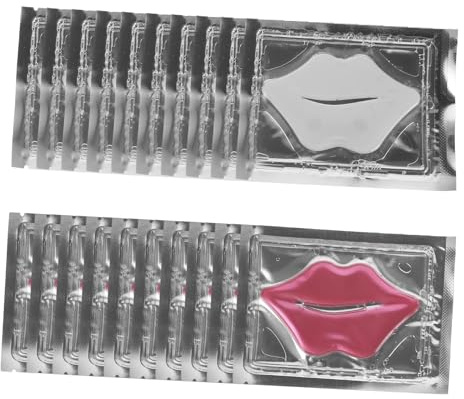 WRITWAA Maschere Idratanti Per Labbra 20 Pezzi Cerotti Rimpolpanti e Leviganti Collagene Maschera Rigenerante Per Labbra Secche Per Viaggi e Uso Notturno