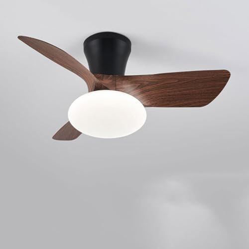 Ventilatore da soffitto moderno senza pale, con luci e telecomando, 6 velocità, basso profilo, illuminazione LED dimmerabile per cucina, camera da letto e isole