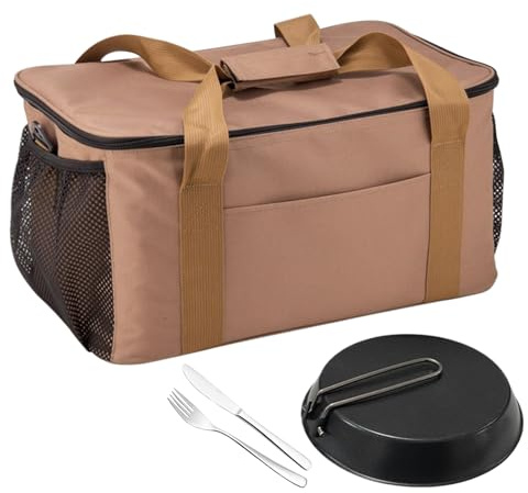 Liakyunf Borsa Organizzatore da Campeggio | Borsa Imbottita Per Stufe Da Escursionismo - Da Trasporto 23L Per Pentolame Per Viaggi, Dormitorio, Camera Da Letto, Cucina, Palestra, Appartamento