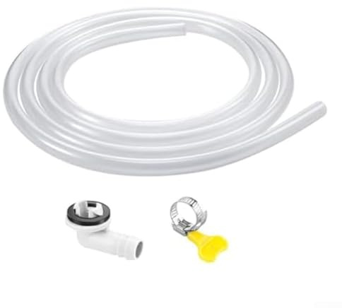 ZMdooreasy Drain Pipe Connector Set for Air Conditioners with Condensate Hose and Metal Fastening Ring Designed to Prevent Water Accumulation and Support System Function (10FT Suit)