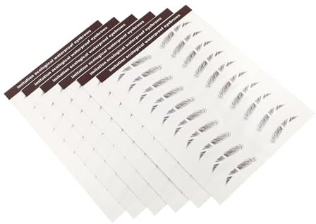 Alipis 6 pezzi Adesivi Sopracciglia Effetto Capelli Naturali da Riutilizzabili Modellatori Impermeabili per Trucco Quotidiano e Occasioni Speciali