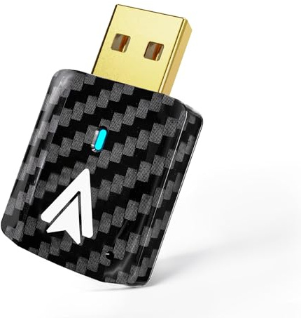 MSXTTLY Adaptador Android Auto Inalámbrico 2026 U2AC-L9 – Convierte Android Auto con Cable en inalámbrico, Compatible con Android 11+, USB-C/A, Wi-Fi 5GHz Rápido y Estable, Negro