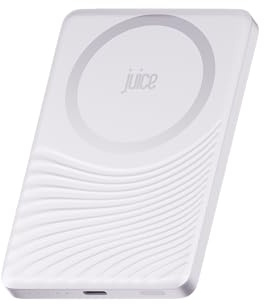 Juice Slim Wavey Power Bank, 5,000mAh Magnetic Battery Pack, Qi-Enabled 15W Max Fast MagSafe-Compatible Portable Charger, Slimline Design, for iPhone Air/17/16/15 Series - Lavender