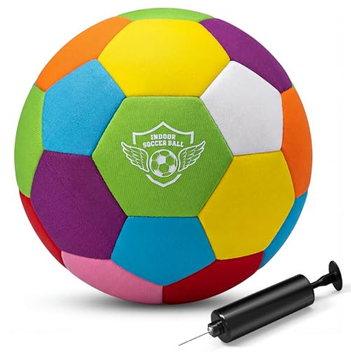 Jofuni Indoor Soft Football for House Home, Training Ball Standard Size 4