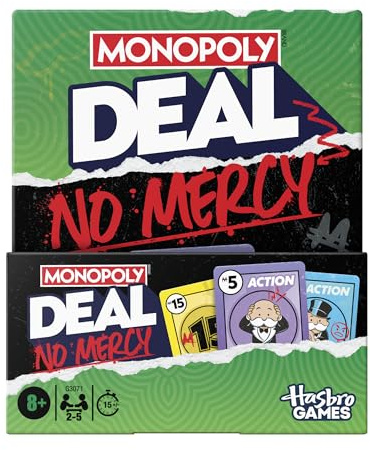 Monopoly Deal No Mercy Card Game – Ruthless Deal Edition – Fun Family Games for Children