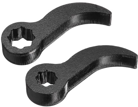 sourcing map 2PCS Pry Bar Wrench Adapter, Star-Shaped 1/2 D 3/8 D Carbon Steel Half Shaft Removal Tool Crowbar Wrench Adaptor Head Ratchet Tool for Tight Spaces Car Repair