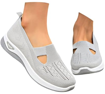 Zapatillas Ortopedicas Mujer Verano Zapatillas sin Cordones para Caminar Comodos y Ligeros Sandalias Palas Transpirables y Antideslizantes Zapatos de Diabéticos Entrenamiento Deportivas Malla Deporte