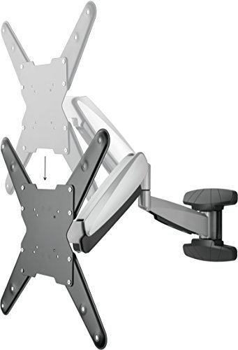 SCHWAIGER TV-Wandhalter Full Motion 1 I 23-55 Zoll Fernseherhalterung I neigbar, schwenkbar, drehbar & höhenverstellbar I Montageset für Flachbildschirme I TV-Halterung mit integrierter Kabelführung