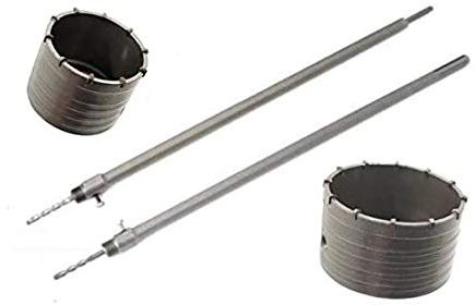 SET 2 FRESE CAROTATRICI PER CEMENTO 100 E 120 mm + ASTE 650 mm SDS PLUS E MAXI