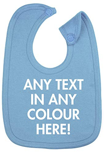 Hippowarehouse Personalised Cotton Baby Nursing bib Boys Girls 35cmx22cm