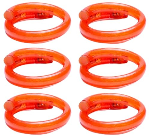 LED-Highlights Leuchtarmband Kinder Set 6 Leuchtarmbänder für Kinder Rot Blinkend, Mitgebsel Kindergeburtstag Led Leuchtband Neon Armband