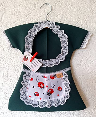Klammerkleid, Wäscheklammerbeutel, Klammerkleidchen, Marienkäfer- Schürzchen