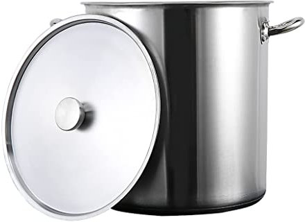 HOTTHWXX Suppentopf, Großes Fassungsvermögen Gemüsetopf, Edelstahltopf Kochtopf, Sicherer Jumbotopf mit Deckel, Verbundboden, 30cm, 16.5L (Size : 35cm*23cm(30L))
