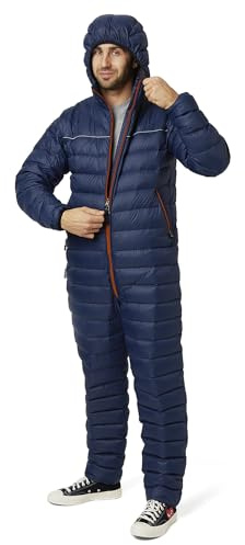 Walksey Down Suit, Der Daunen Outdoor Jumpsuit für Damen & Herren, Leicht Warm & Funktionell