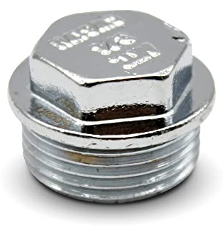 DOJA Barcelona | Tappo Maschio Flangiato | Filettatura Esterna | 4 Tappo Rubinetto Esagonale Maschio 3/8'' | Ottone Cromato | Tappo Maschio Gas, Scarico Lavandino/Lavatrice, Radiatore, Rubinetto