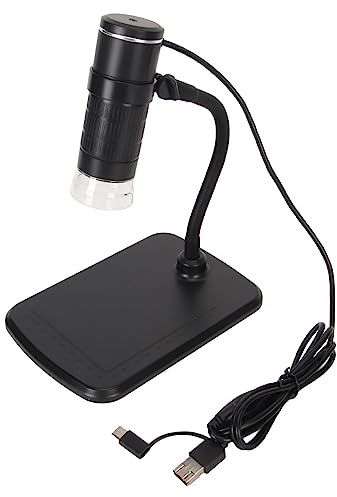 SUNGOOYUE Digitales Mikroskop, 50 Bis 1000-faches USB-Mikroskop mit Ständer – 640 X 480 Tragbare USB-HD-Mikroskopkamera, Kompatibel mit Mobiltelefon-Pad-PC
