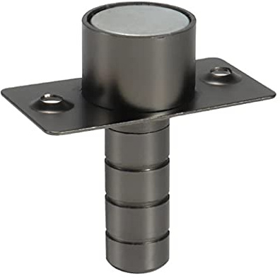 Tope de puerta negro Invisible fino, montaje en suelo, tope de puerta de succión automático oculto, tope de puerta