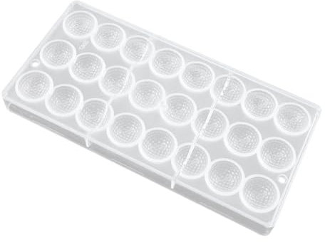 LIFKOME 24-Cavity Polka Dot Chocolate Mold Golf Ball Semi-Sphere Silicone Fondant Baking Mold Non-Stick DIY Cake Decorating Tool for Home and Professional Use