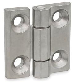 Ganter Normelemente, Schwerlastscharnier Edelstahl NI, mit erhöhter Festigkeit, 80x80mm, GN 237.3-NI-80-80-A-GS