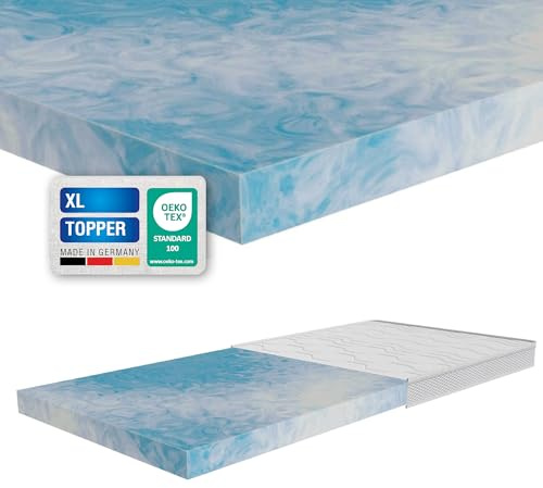Topper Comfort XL 10cm – H3 mittel, 140x200 cm – Kaltschaum Matratzentopper für alle Matratzen & Lattenroste – orthopädisch & ergonomisch – Matratzenauflage