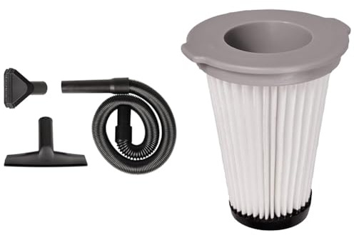 Einhell Staubsauger Zubehör Set & Waschbarer Filter (Faltenfilter für Akku-Stielstaubsauger TE-SV 18 Li, Wiederverwendbar)