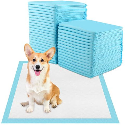 Vexillic PIPI Matten für Hunde, 40 Stück Welpen Unterlagen, 60 x 60cm Trainingspads für Hunde Hygieneunterlagen Auslaufsicher 6-Lagig mit Schnell Trocknender Oberfläche Design (40, 60 * 60 cm)