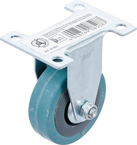 BGS DIY 81961 - Rotella fissa in gomma con base a vite, diametro 50 mm