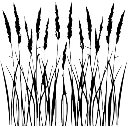 Wandtattoo „Schilf“ mit hohem Gras, Vinyl-Aufkleber, Natur, See, Hausdekor, getrocknetes Gras, Fußaufkleber, Heimdekoration, Wandkunst, extragroß – 91x94cm