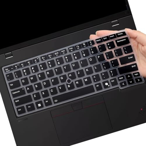 Tastaturabdeckung für Lenovo ThinkPad L14 Gen 5 / ThinkPad P14s Gen 5 / ThinkPad T14 Gen 5 / ThinkPad T14s Gen 6 14 Zoll Laptop, Tastaturschutz in US-Englisch, Schwarz