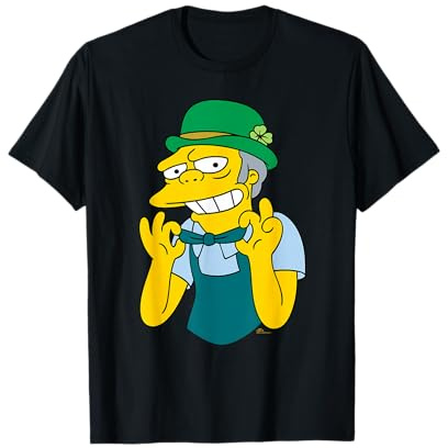 NEW The Simpsons St. Patrick's Day Moe the Bartender Funny Camiseta