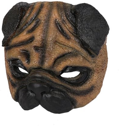 ERINGOGO Anziehmaske Kleidung Mops-maske Requisiten Zum Verkleiden Von Hunden Mops-gesichtsabdeckung Chocolate