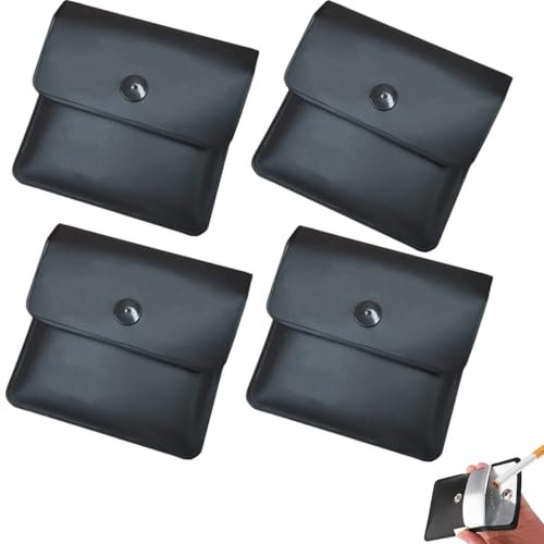 LiJuanWang Tasca posacenere,4 Pezzi Posacenere Tascabile Ignifugo da Borsa, Portacenere Portatile Tasca Posacenere Tascabile,PVC Ignifugo Inodore Tasca per attività all'aperto in Viaggio