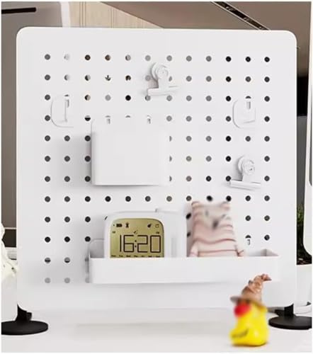 Étagères en bois massif sur mesure Kit de rangement for organisateur artisanal, panneau perforé en acier à pince for bureau, décorations de bureau, ensemble d'organisateurs, panneau métallique de 36.5
