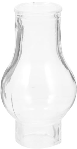 Mipcase Abat-Jour En Verre Transparent Pour Lampe À Huile Style Ancien Accessoire DéCoratif Protection Anti-Vent Pour ÉClairage D'Urgence Et CéLéBrations 9X5X3Cm