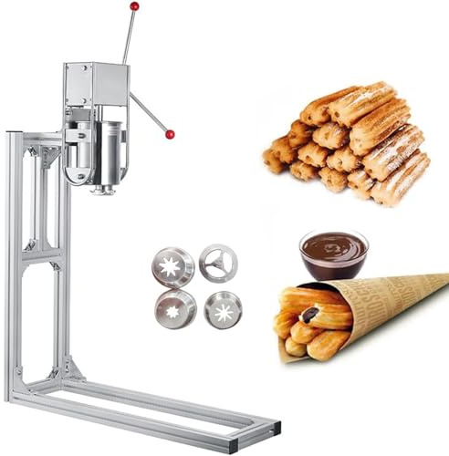 Machine à churro professionnelle en acier inoxydable à manivelle pour usage domestique et restaurant