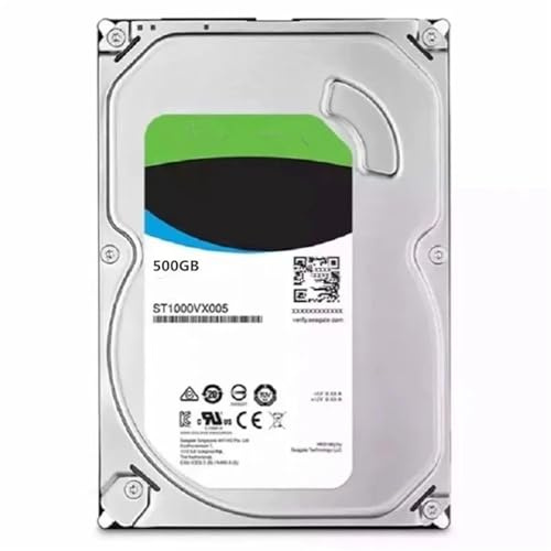 JXCHSWOU Disco Duro HDD de 500 GB, 1 TB, 2 TB, 3 TB, 4 TB, 7200 RPM, 128 MB de caché, SATA III, 3,5 for monitorización de servidores de Escritorio(500G)
