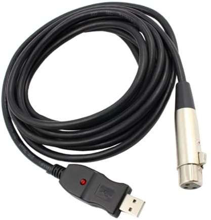 USB zu Xlr Mikrofon Konverterkabel, 3 Meter, Schwarz, Pvc, Plug And Play | Aufnahmen und Gesang, Starke Richtwirkung, Anti Rauschen, Direktes Anschließen, Audiozubehör