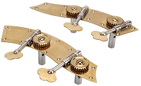 HUIOP Goldfarbene Bass-Stimmwirbel, Ersatzteil für Dual-Metal-Mechanik-Mechanik, Stabile Drehung, Robust, Einfache Installation, Praktisch, Schön, Hohe Leistung, für Musikliebhaber,