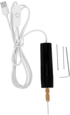 COHEALI Mini Trapano Elettrico USB Ricaricabile con Punte Elicoidali Utensile di Precisione per Resina Gioielli e Modellismo Set Compatto per Hobby e Fai da Te