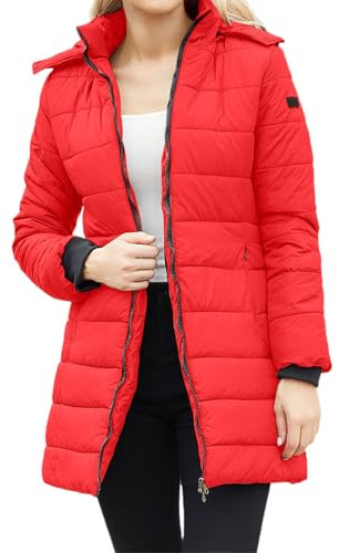 Générique Coupe Vent Femme, Manteau Femme Hiver Long Couleur Unie 2025 ZippéE Jacket Coat Veste Polaire Sans Capuche Veste Doudoune Doudoune Courte Avec Capuche