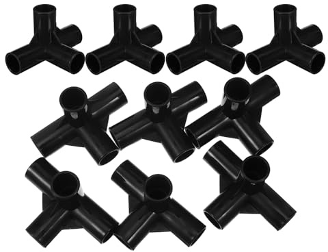Gadpiparty 10 Stück 16mm Vierfach Rohrverbinder aus Kunststoff – 90° Winkel Steckverbinder für Schrankorganisatoren Schuhregale und Kleiderständer Universelles Regalzubehör für