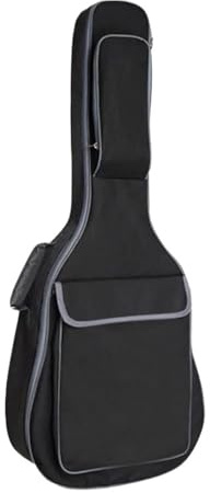 JHSDHYD Gitarrväska 36/38/39/40/41 tum vattentät gitarrryggsäck, tjocklek 12 mm Oxford vadderad mjuk bomullsväska, akustisk svart väska, 40 41 tum svart, En Storlek, En stil