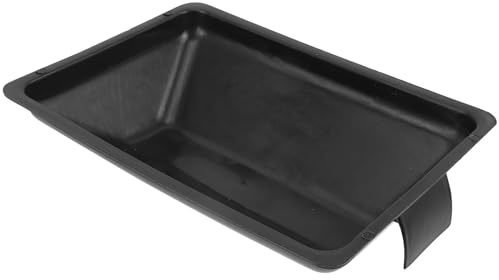 SHINYPASING Vasino Resistente in Plastica Nera per Sedia da Water, Estraibile Angoli Arrotondati, Progettato per Disabili e Uso Ospedaliero, Adatto per Adulti