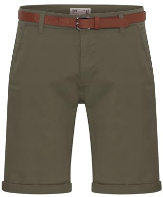 Solid SDMontijo Chino shorts, bermudashorts med bälte och stretch, Dusty Oliv (3784), L