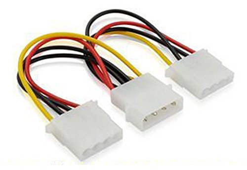 K15 15 cm SATA Cable Adaptador de Corriente IDE Molex (macho a 2 x 4 pines Molex hembra