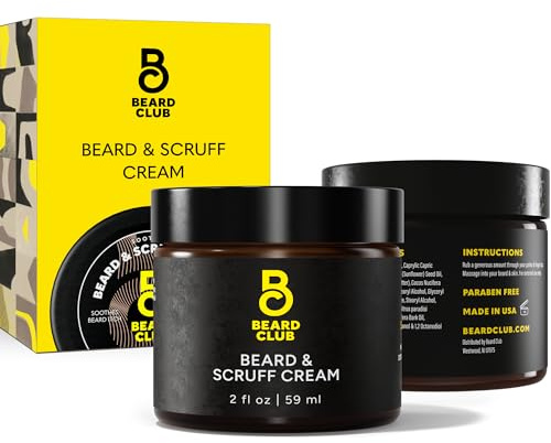 The Beard Club Biotin Beard Cream - Moisturizing and Hydrating Shea Butter for Healthier Facial Hair & Skin